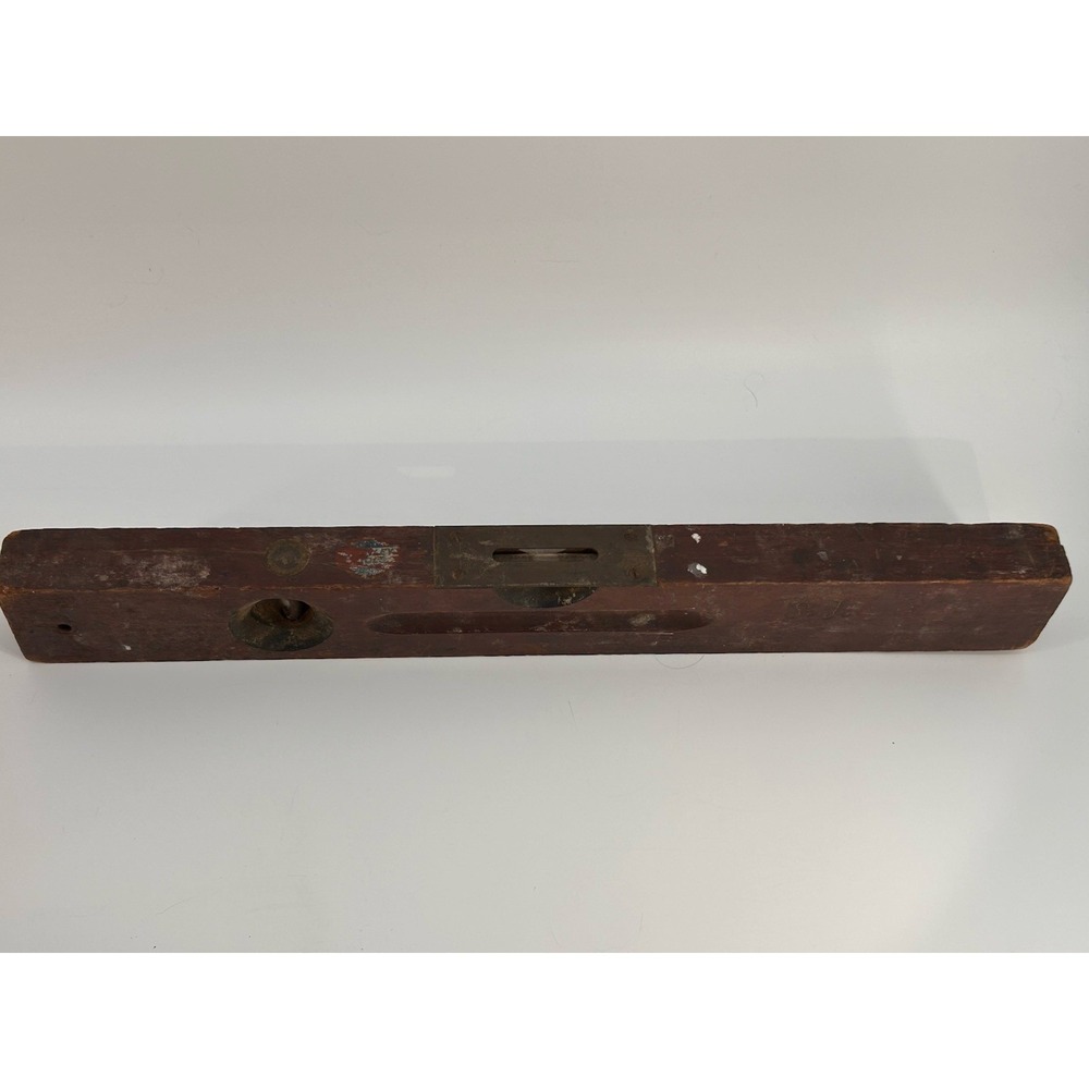 Vintage Stanley SW Sweetheart No 104 Cherry Wood & Brass 12 Inch Bubble Level